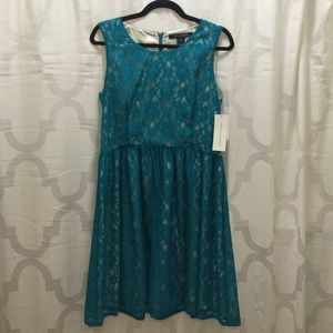 French Connection Teal Lace Dress size 12 nwt!!