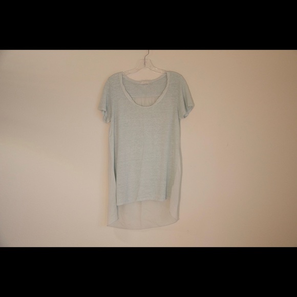 Authentic CP SHADES light blue linen top