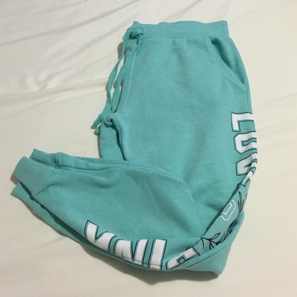 VS PINK mint color jogger skinny leg sweats
