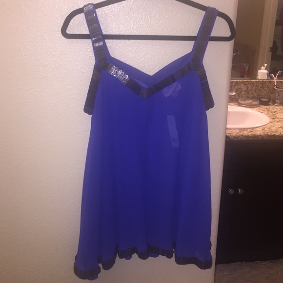 Royal Blue Sheer Tank