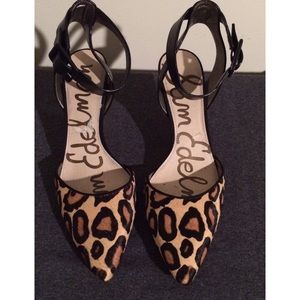 Sam Edelman calf hair leopard heel