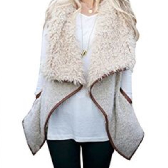 Boutique Sherpa Asymmetrical Vest