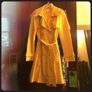 Brand new never worn yellow trench raincoat
