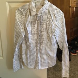 American Eagle long-sleeved polka dot shirt