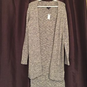 Cozy Gray/Blue Long Cardigan