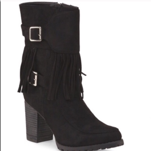 Bootie with fringe