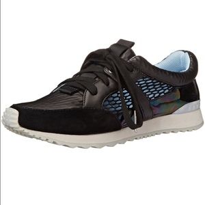 L.A.M.B Mesh and Iridescent Benzo Low Top Sneaker