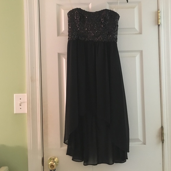 Black high-low homecoming dress