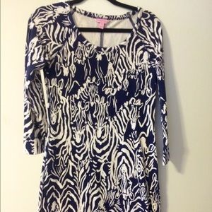 Lilly Pultizer Mid Length Sleeve Shift Dress