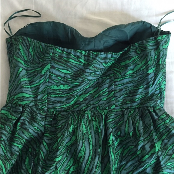 Green strapless Tibi cocktail dress - Picture 2 of 2