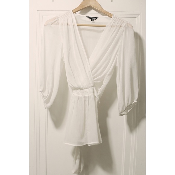 Express Chiffon Peasant Top