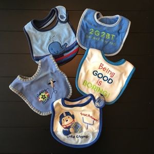 5 baby boy bibs