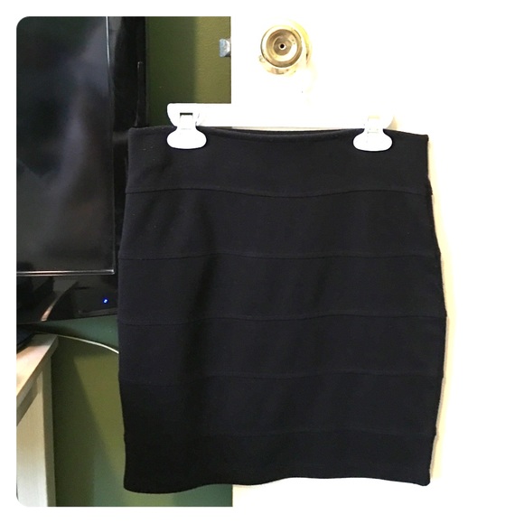 Black tight mini skirt