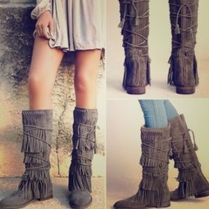 Free People Free Bird Fringe Boots SOLD OUT