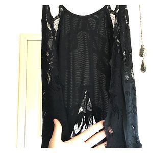 beautiful H&M Lace, backless halter LBD