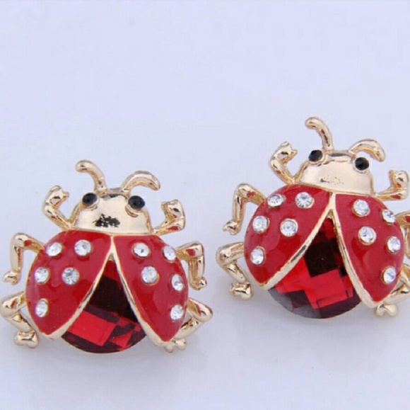 Lady bug earrings NWOT - Picture 2 of 4