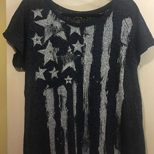Lace Back Stars and Stripes Tee