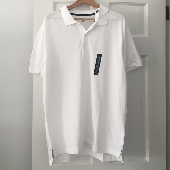 NWT Classic Fit Men's Short Sleeve Polo, White