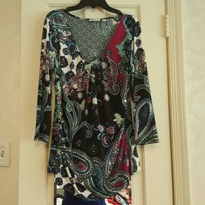 Paisley,  multicolored shirt new york & company.