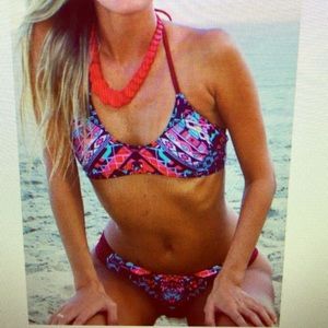 Halter Printed Bikini Set