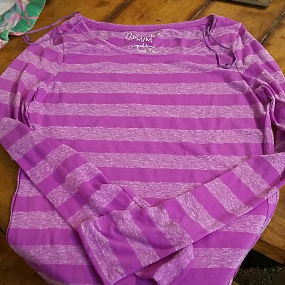 Purple striped long sleeve