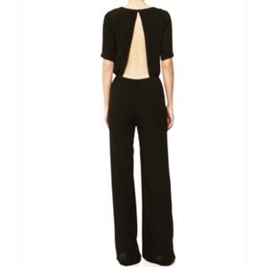 -NAVY BCBG CHIFFON JUMPSUIT-