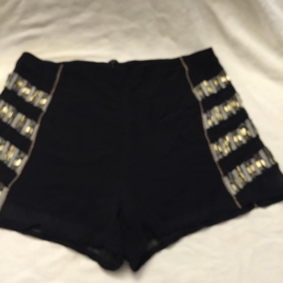Free People lined rayon sparkly & beads shortsNWOT - Picture 2 of 3