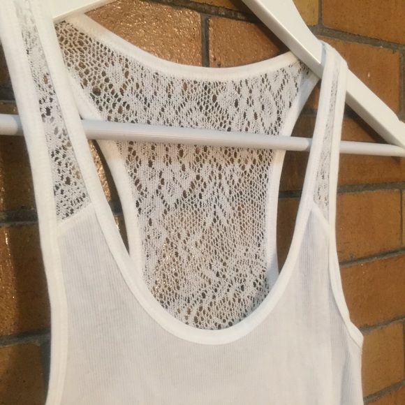 White lace tank top