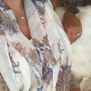 Soft floral infinity scarf