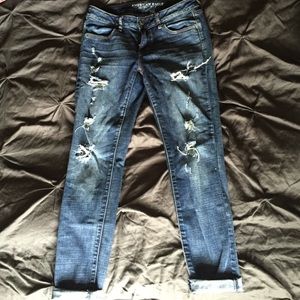 Distressed jeans