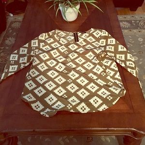 3 quarter sleeve silk blouse