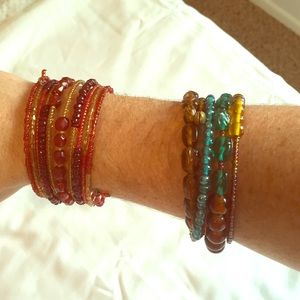 Sale! Set of 2 extendable Moroccan style bracelets