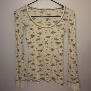 Free People Thermal Floral Shirt