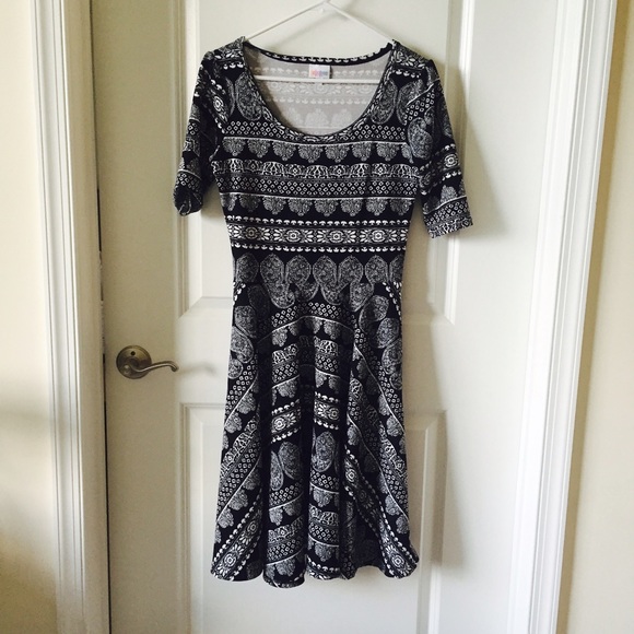 Lularoe Nicole Dress black/white print