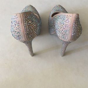 Mascotte Shoes - Mascotte Nude Rhinestone Crystal High Heels Mascotte Shoes - Mascotte Nude Rhinestone Crystal High Heels