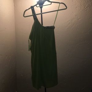 Moss green BCBF Maxazria formal one-should dress