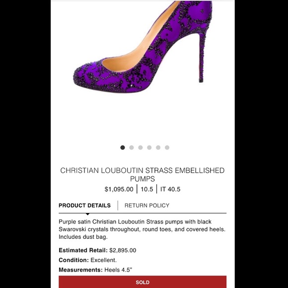 *SOLD* Christian Louboutin Swarovski  Pumps - Picture 2 of 4