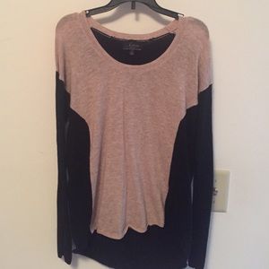 Light tan and black sweater