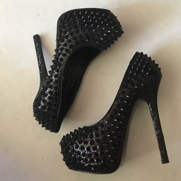 Steve Madden Shoes - Steve Madden Black Metal Spiked Heel Steve Madden Shoes - Steve Madden Black Metal Spiked Heel