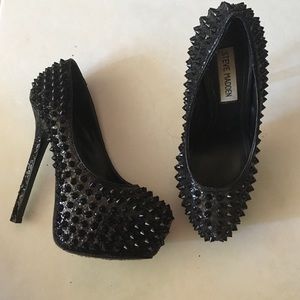 Steve Madden Shoes - Steve Madden Black Metal Spiked Heel Steve Madden Shoes - Steve Madden Black Metal Spiked Heel