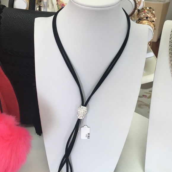 Black choker tie