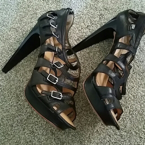 NWOT Black Lamb Heels - Picture 2 of 4