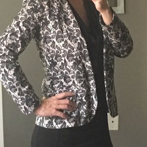 Top Shop black & white printed blazer size 4