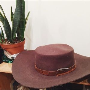 Brixton wide brim wool hat
