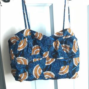 Tribal bustier crop top