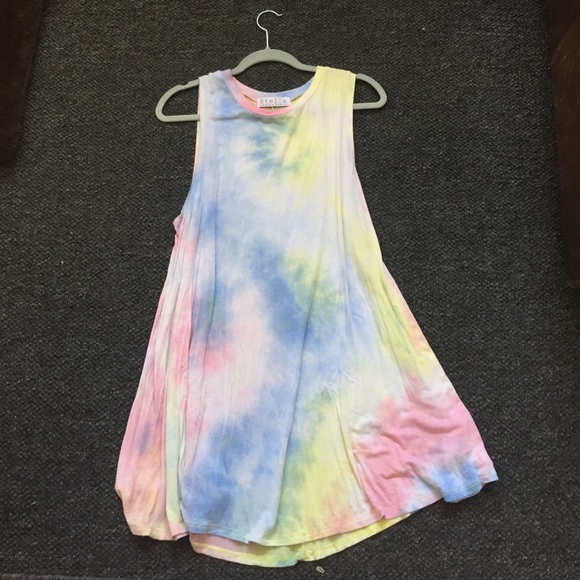 tie dye trapeze dress
