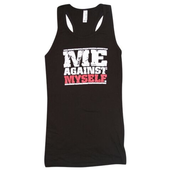 Me Against Myself Workout Tank- Black