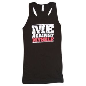 Me Against Myself Workout Tank- Black