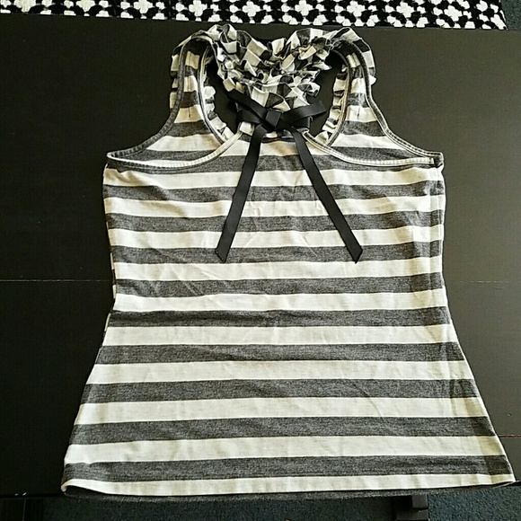 Grey on Grey Striped Tank Top