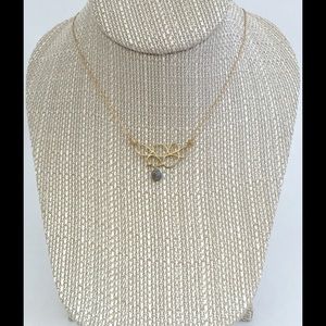 Gold asymmetrical briolette cluster labradorite